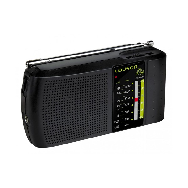 Lauson ra124 radio portátil fm/am sintonizador analógico altavoz integrado y entrada de auriculares