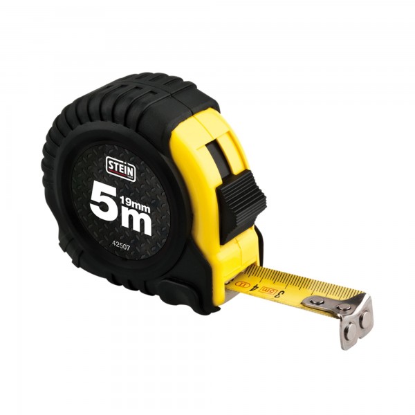 Flexometro stein f/goma freno 2m.16mm.bl