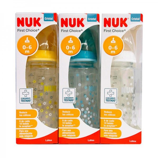 Nuk Fc Biberon Cristal Latex 06m 240 ml