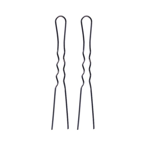 Eurostil caja horquillas negras 49mm pack 200uds