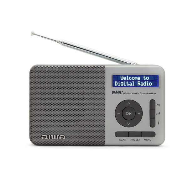 Aiwa rd-40dab/sl silver / radio portátil digital dab+/ fm -rds